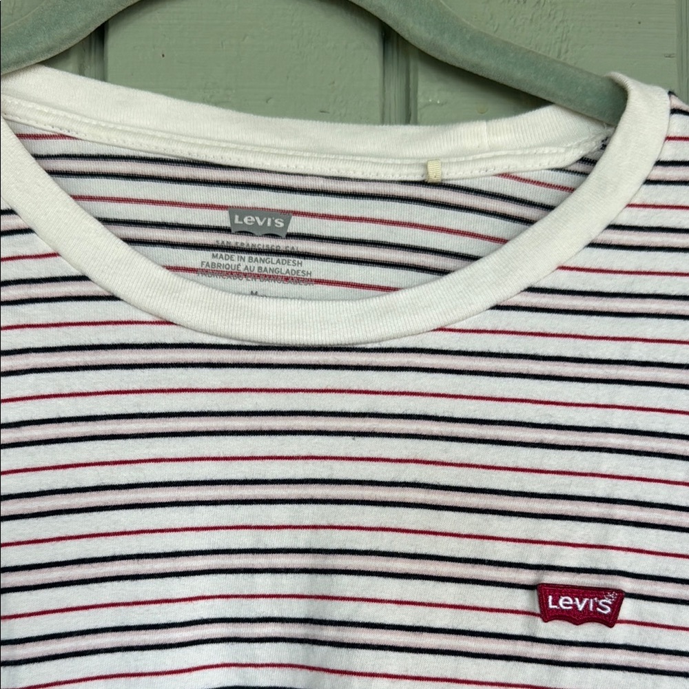 Levi's  Striped Tee - White, Red, Black